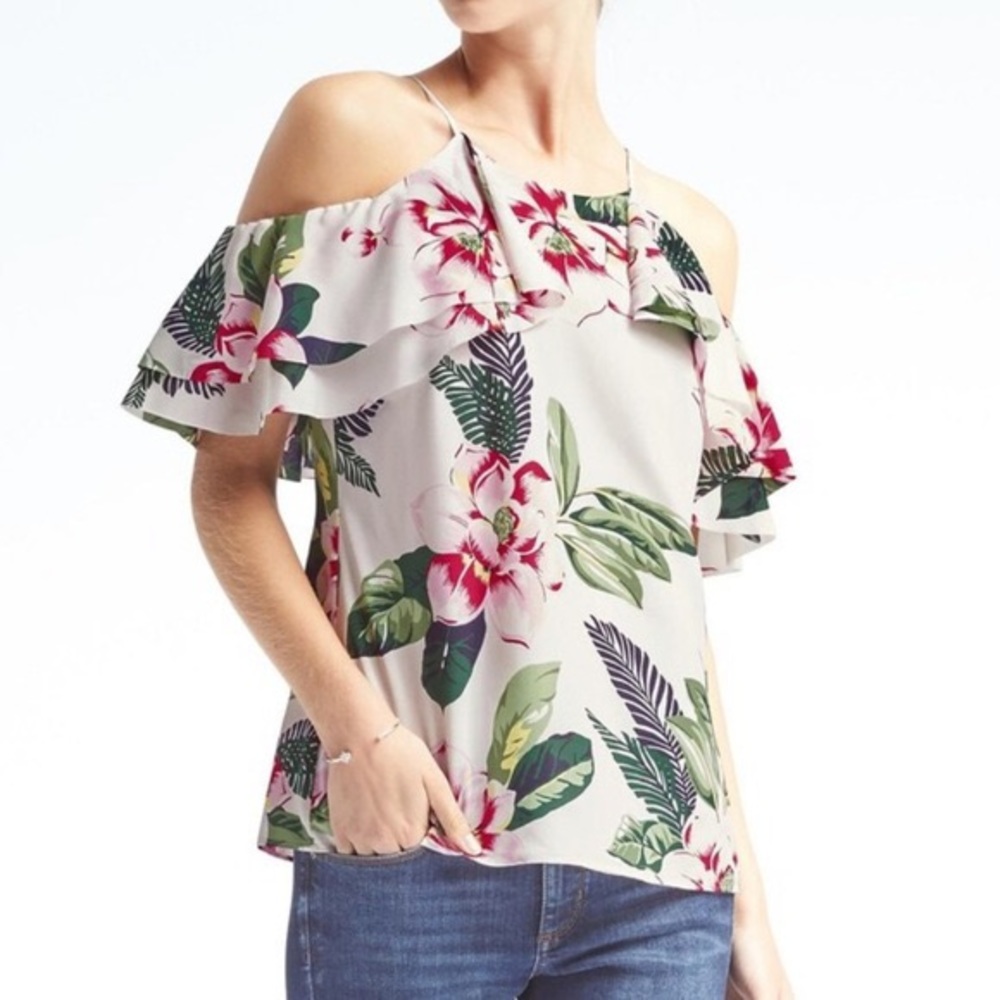 Banana Republic Cold Shoulder Blouse